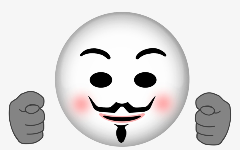 Anonymous Emoji Anonymous Mask, Emojis, Emoticon, Stickers, - Anonymous Emoji, transparent png