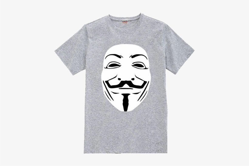 Anonymous Mask Grey T-shirt Larger Image - Dash Berlin Tshirt, transparent png