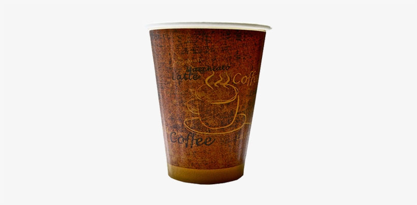 12oz Dual Insulated Paper Coffee Cups - Coffee Cup, transparent png