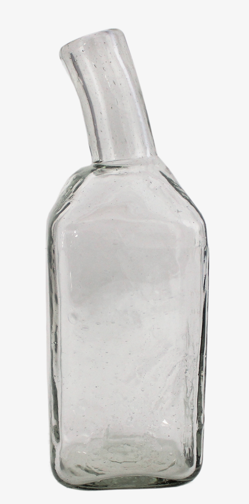Crooked Neck Glass Bottle - Glass Bottle, transparent png