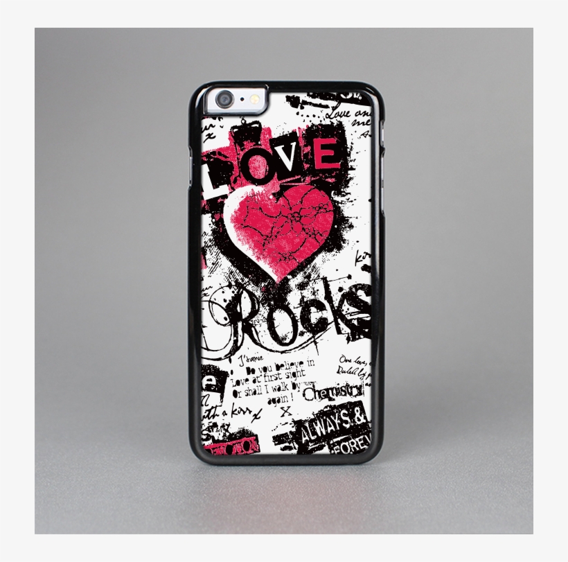 The Grunge Love Rocks Skin-sert Case For The Apple - :: 3d Image Love Rocks Iphone 4/4s :: Acc&hw, transparent png