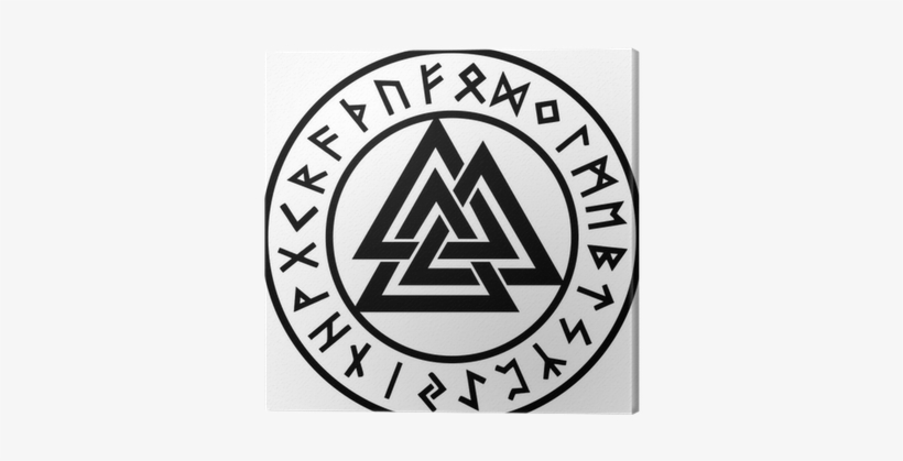 Valknut, Runen Kreis, Odin Symbol, Dreieinigkeit Canvas - Odin's Knot Tattoo, transparent png