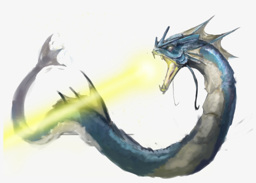 Clip Art Freeuse Gyarados Drawing Realistic - Beam Dragon, transparent png