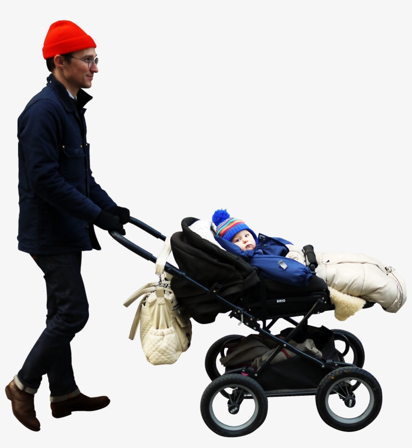 #254 - Person With Stroller Png, transparent png