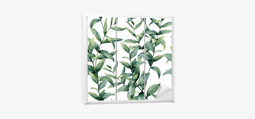 Watercolor Realistic Eucalyptus Pattern - Eucalyptus Pattern, transparent png