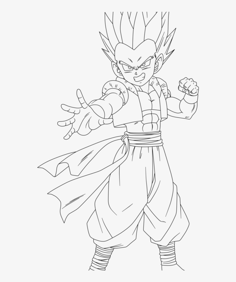 Dragon Ball Z Gogeta Coloring Pages - Goku, transparent png