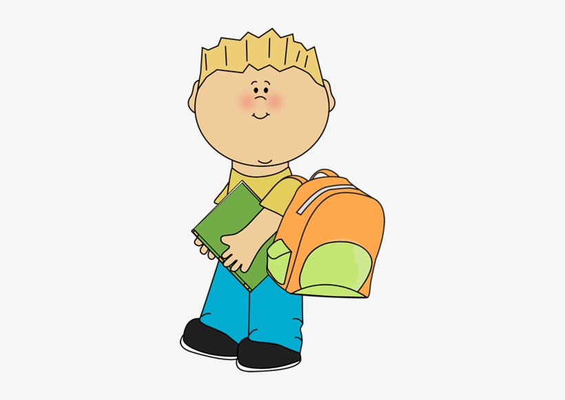 Children Walking Clip Art Boy With Backpack Clip Art 298x500 PNG