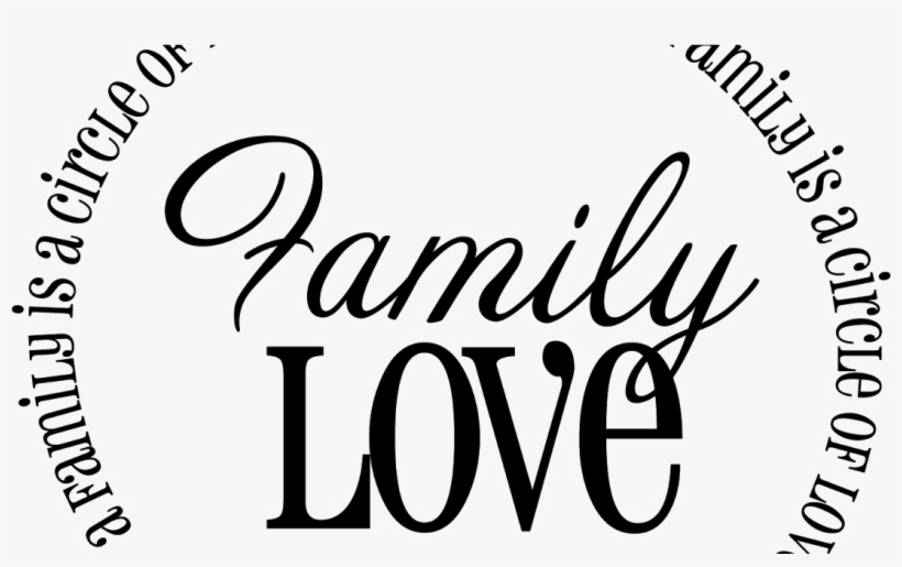Elegant Wordart Family Love - Family Love, transparent png