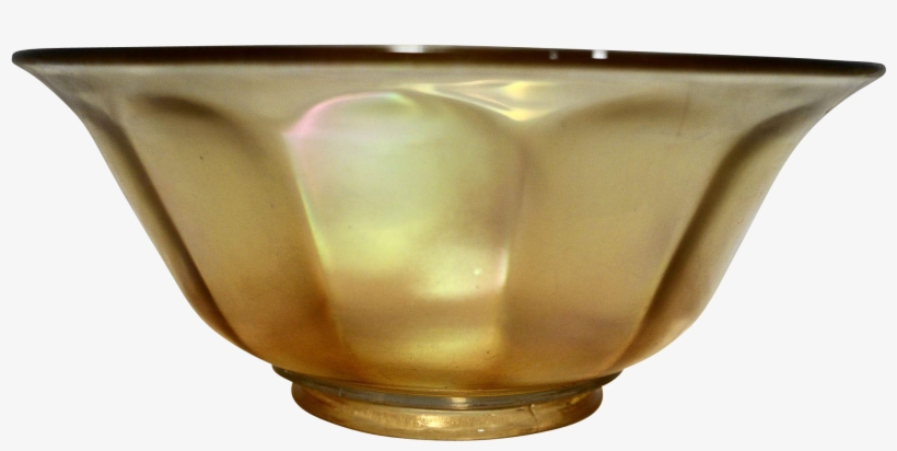 Imperial Wide Panel Marigold Carnival Flared Bowl - Carnival Glass, transparent png