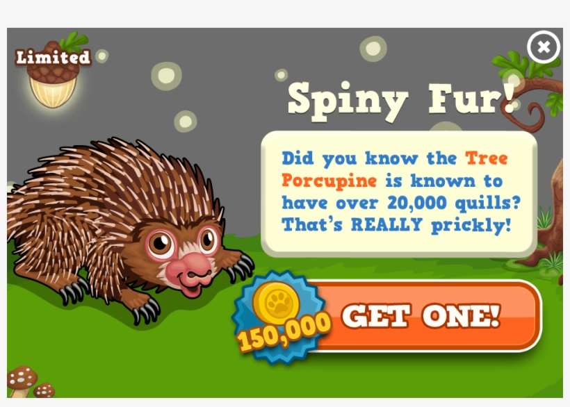 Tree Porcupine Modal - Happy Island, transparent png