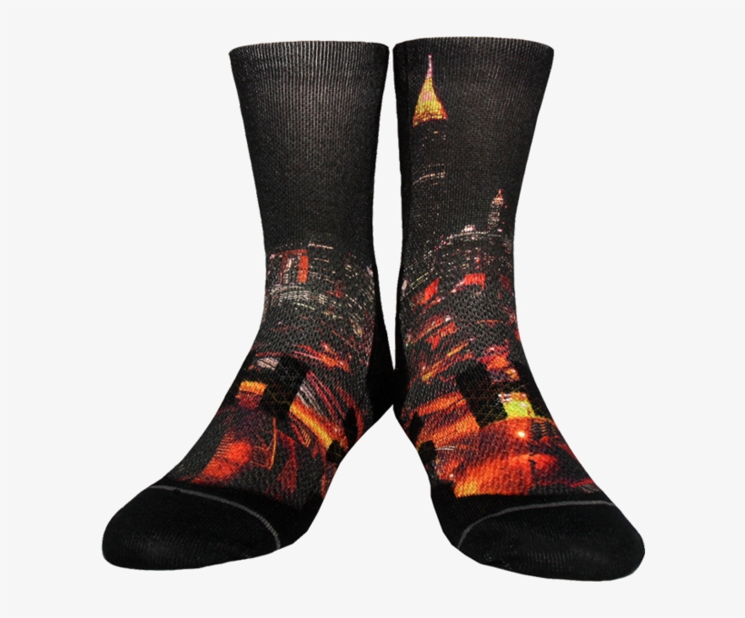 Atlanta Skyline - Night - Sock, transparent png