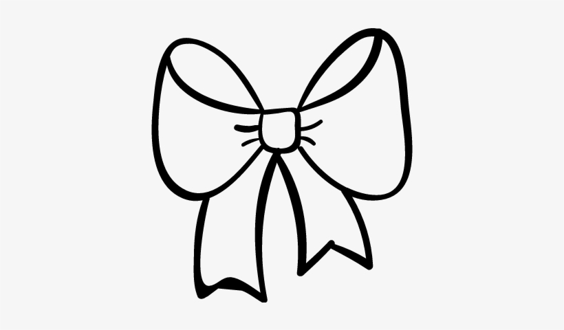 White Bow Clipart - Bow Drawing Png, transparent png
