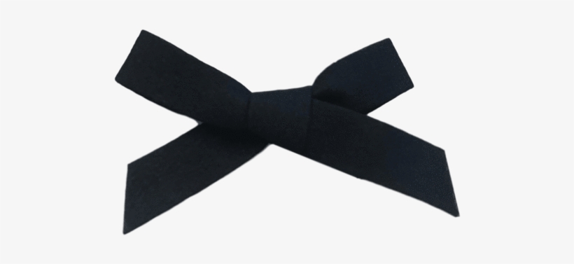 Navy Fabric Bow - Textile, transparent png