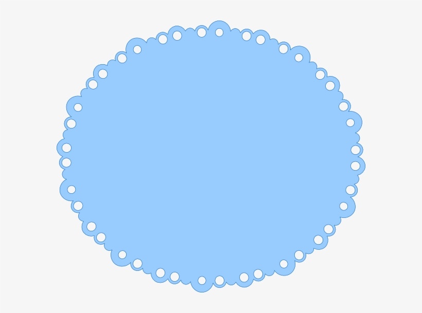 Scalloped Oval Clipart - Blue Scalloped Circle Png, transparent png