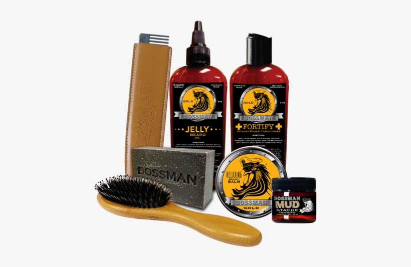 Big Boss Facial Hair Care Package - Bossman Beard Kit - Beard Oil Conditioner And Balm, transparent png