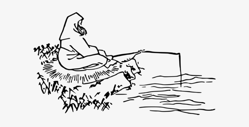 Fisherman Drawing Fishing Computer Icons Line Art - Clip Art, transparent png