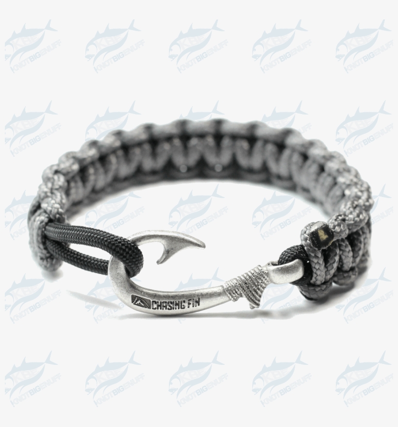 Chasing Fin Slim Cobra Fish Hook Bracelet - Slim Cobra Paracord Fish Hook Bracelet (charcoal, transparent png