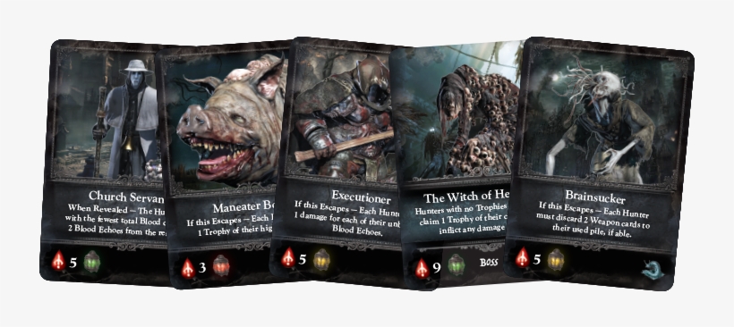 Bloodborne-monsters - Bloodborne The Card Game Cards, transparent png