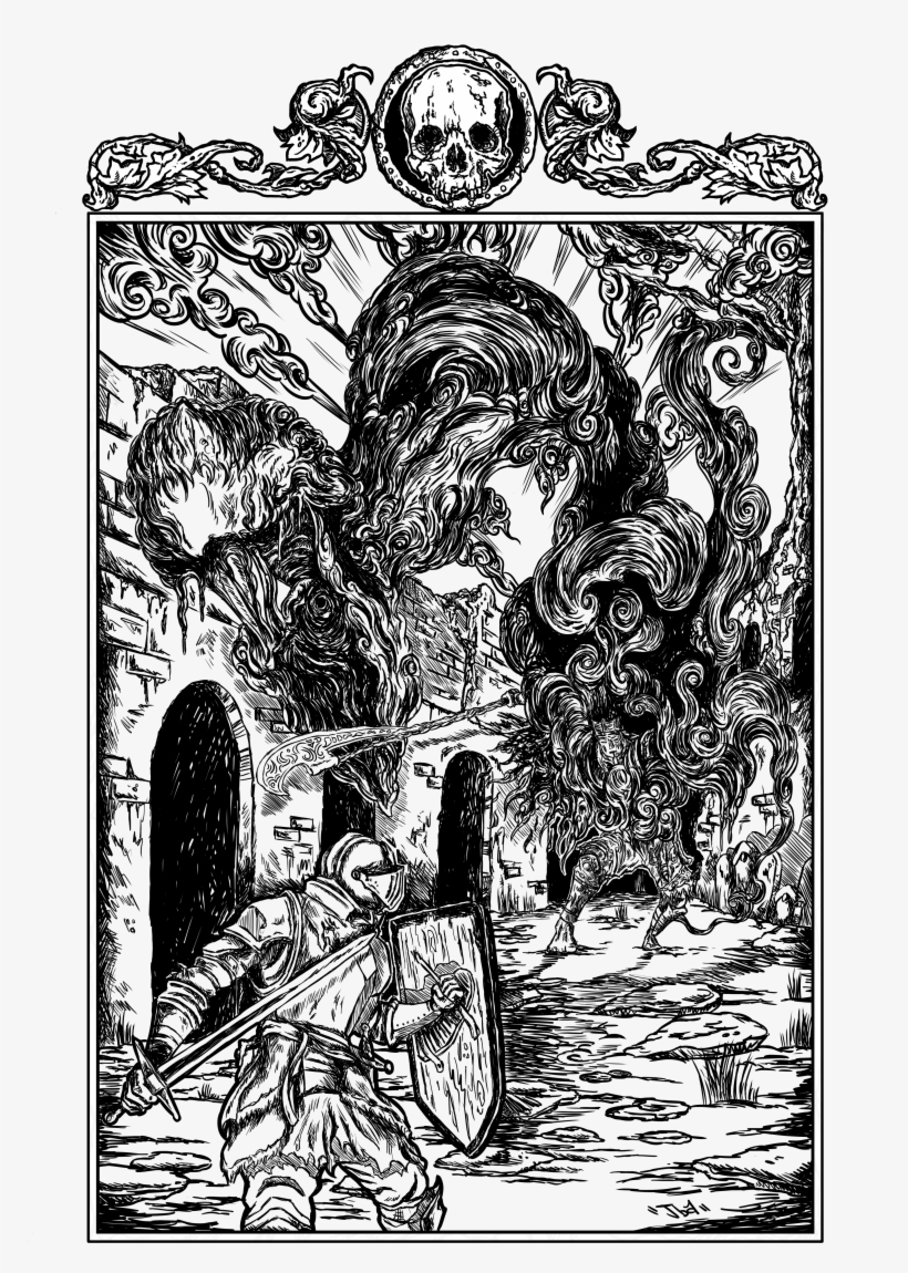 Bloodborne Clipart Dance - Bloodborne Draw, transparent png