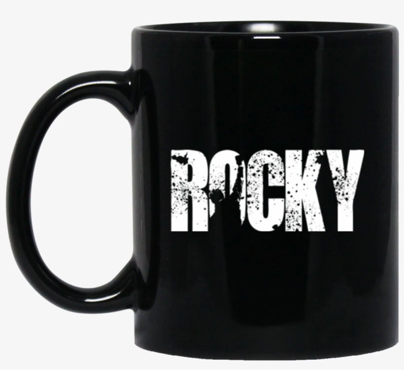 Rocky Balboa Officially Licensed Black Mugs, transparent png