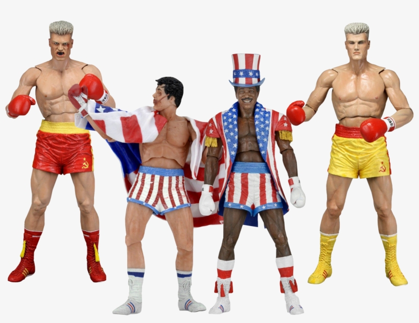 Series 2 40th Anniversary 7” Action Figure Assortment - Neca Rocky 7" Scale Action Figure - Series 2 Apollo, transparent png