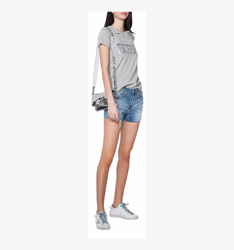 True Religion D Shirt Boxy T True Foil - Girl, transparent png