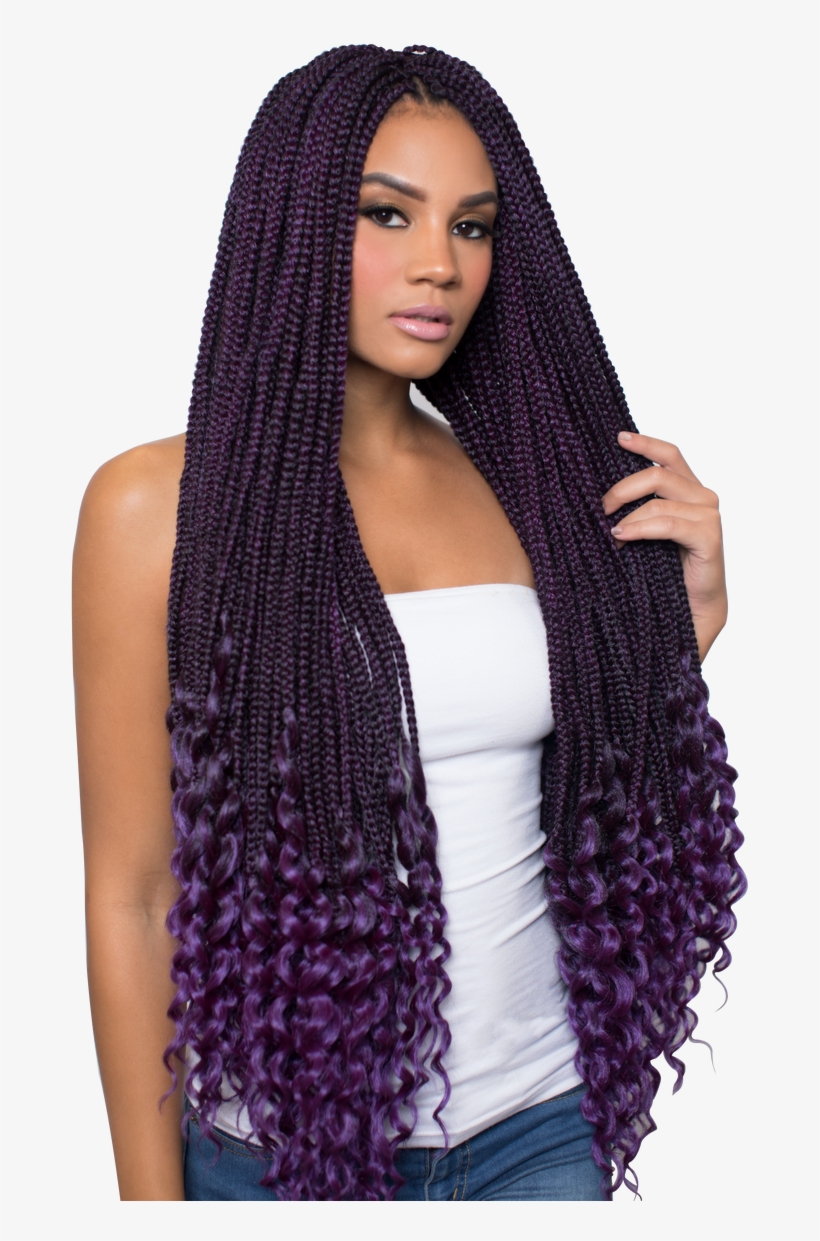 Urban Beauty 2x Real Box Braid 30" - Crochet Goddess Box Braids, transparent png