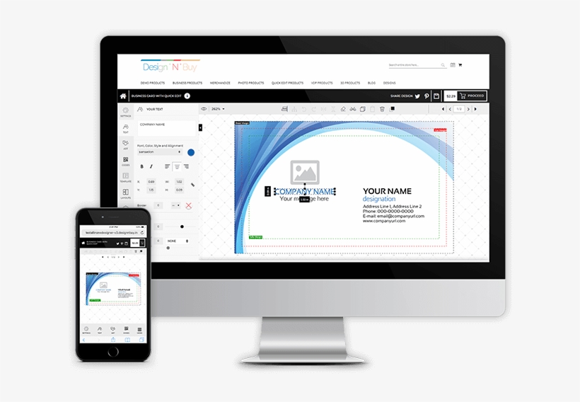 Bussiness Card Design Software - Web-to-print, transparent png