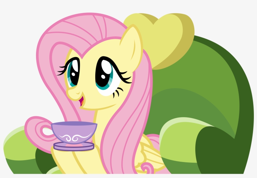 Author Comments - Mlp Fluttershy Tea, transparent png