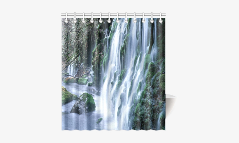 Rocks On The Guts Shower Curtain - Waterfall, transparent png