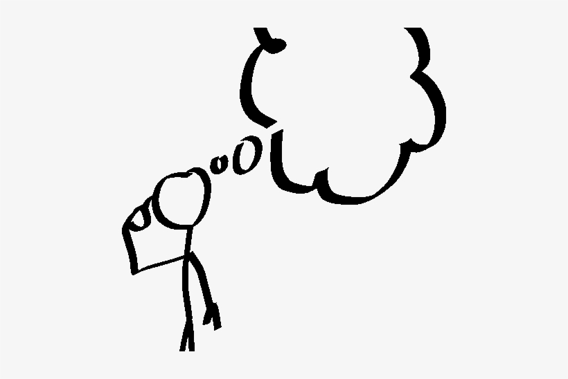 Do You Have The Guts To Speak Your Mind - Person With Thinking Bubble Clipart, transparent png