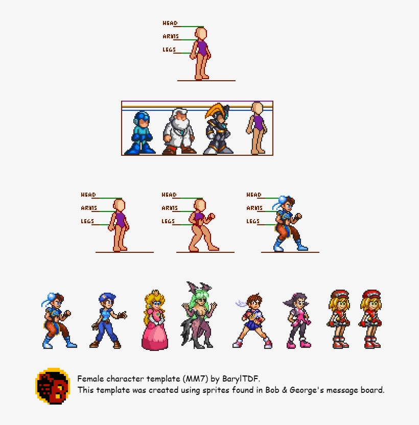 August 19th, 2011, - Megaman Girl Sprites, transparent png