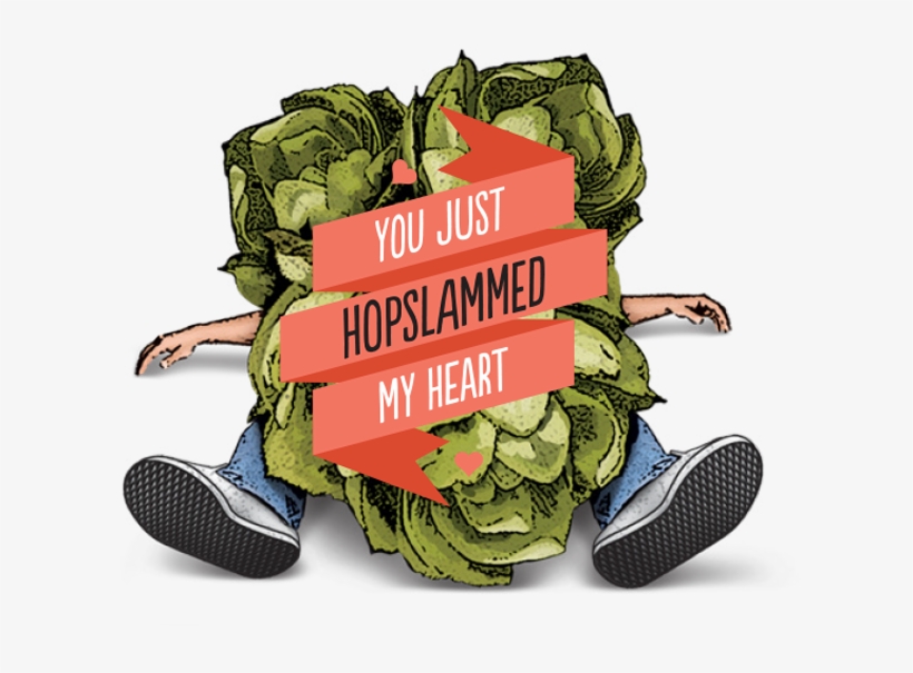 Hopslammed Heart - Mindysbeergear Bell's Hopslam Wrist Cuff With Hops, transparent png