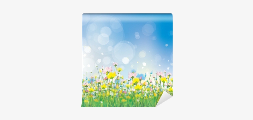 Vector Of Colorful Flowers On Spring Background - Pretty Field Of Flowers 2016 Monthly Planner [book], transparent png
