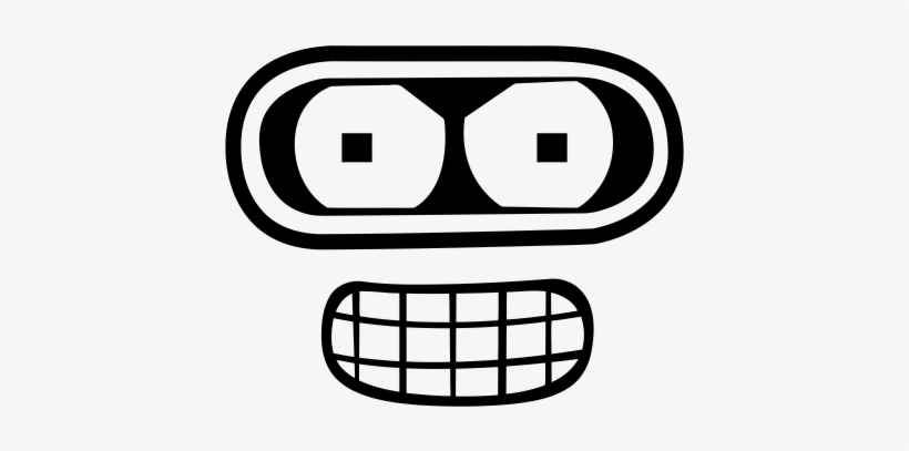 Pegatina Bender Cara Futurama Vinilo - Bender Futurama, transparent png