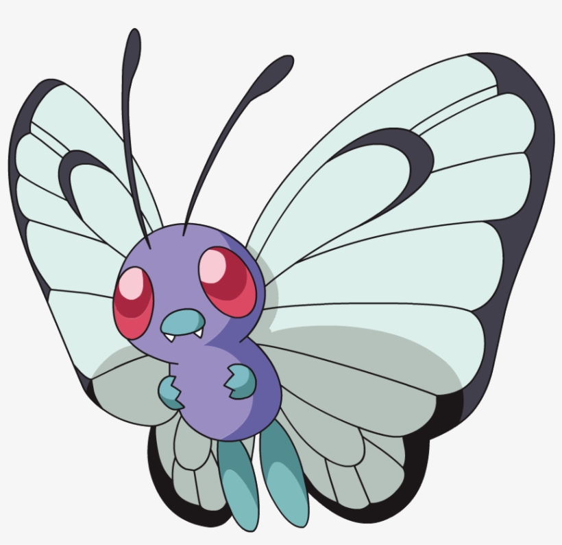 Pokemon Butterfree Outline, transparent png