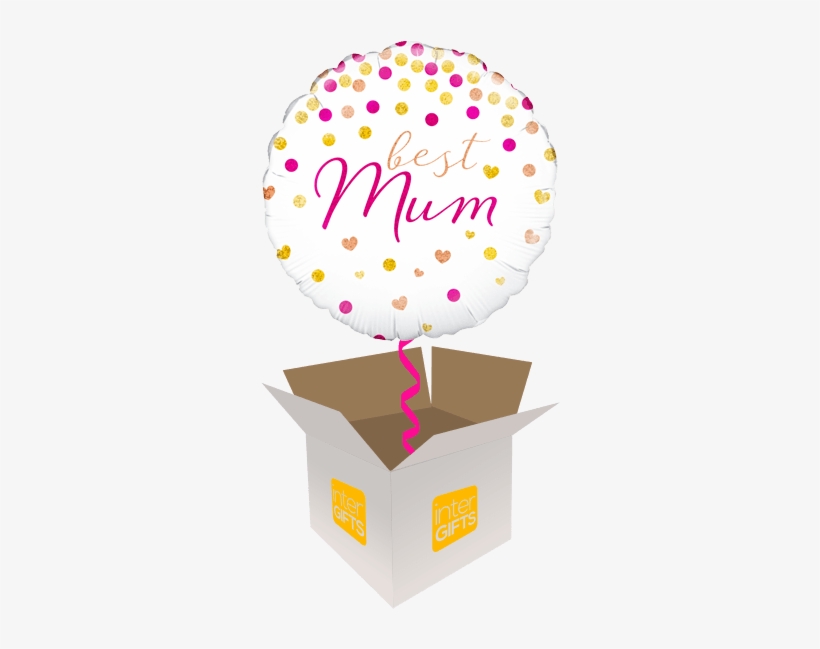 Best Mum Confetti Hearts & Circles - Balloon, transparent png