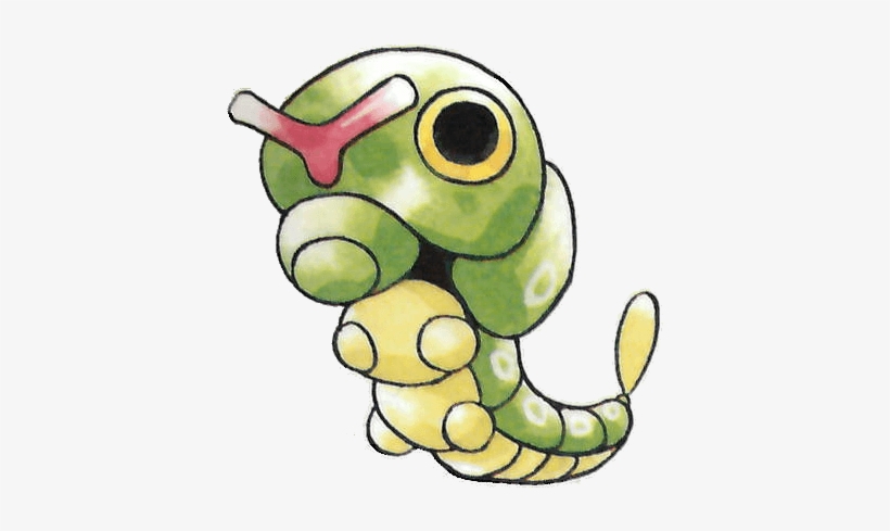 #caterpie From The Official Artwork Set For #pokemon - Caterpie Ken Sugimori, transparent png