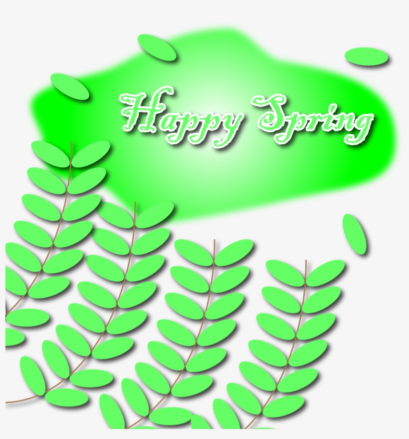 Spring Background With Green Leaves - Green, transparent png