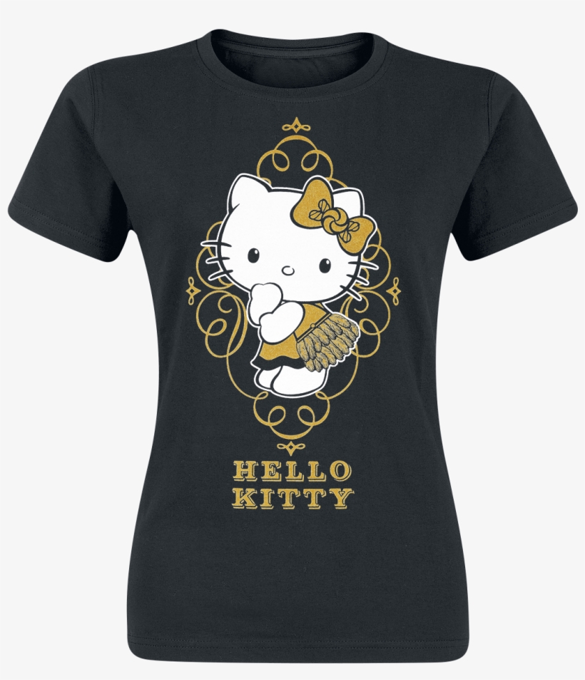 Hello Kitty Golden Ribbon Black T-shirt 357988 Zkooqmk - Joker Graffiti T Shirts, transparent png