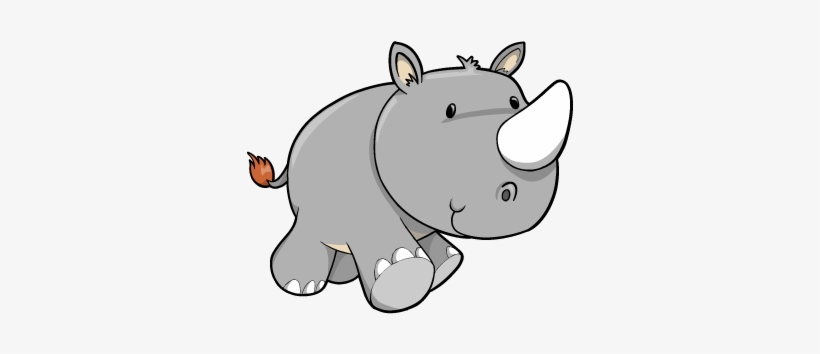 Cartoon Baby Rhino - Cute Cartoon Rhino, transparent png