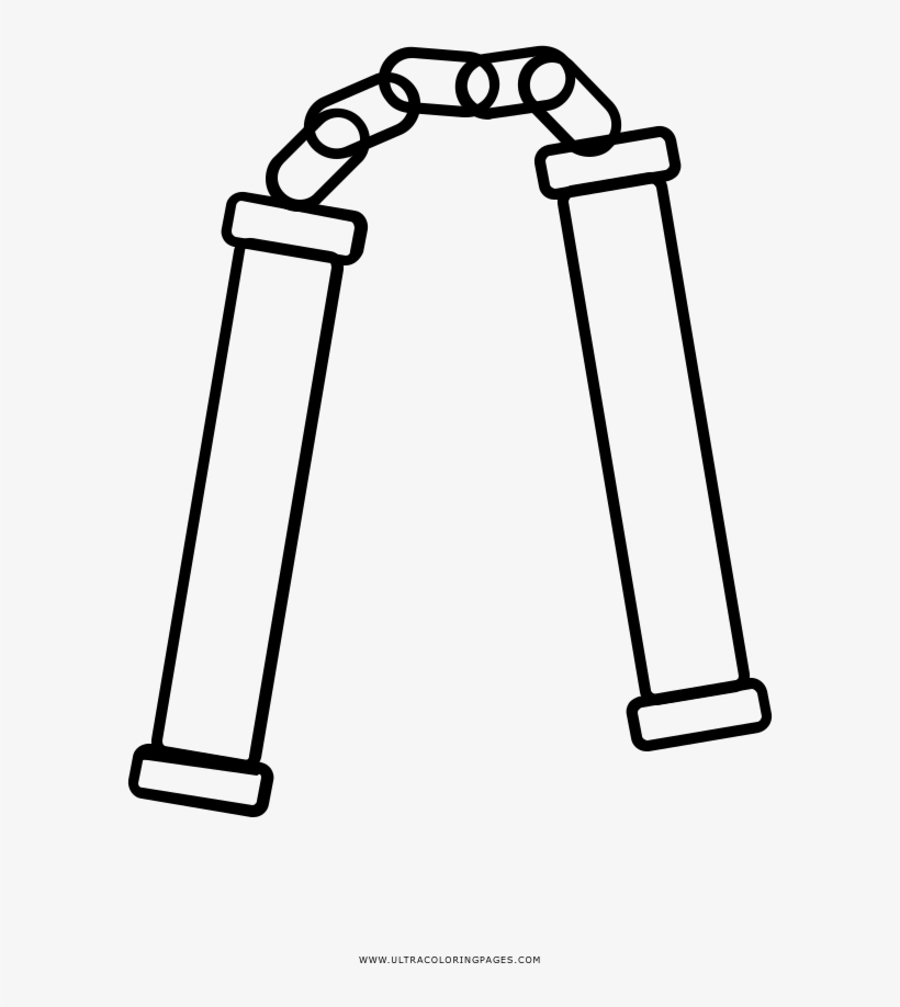 Nunchuck Coloring Page - Coloring Book, transparent png