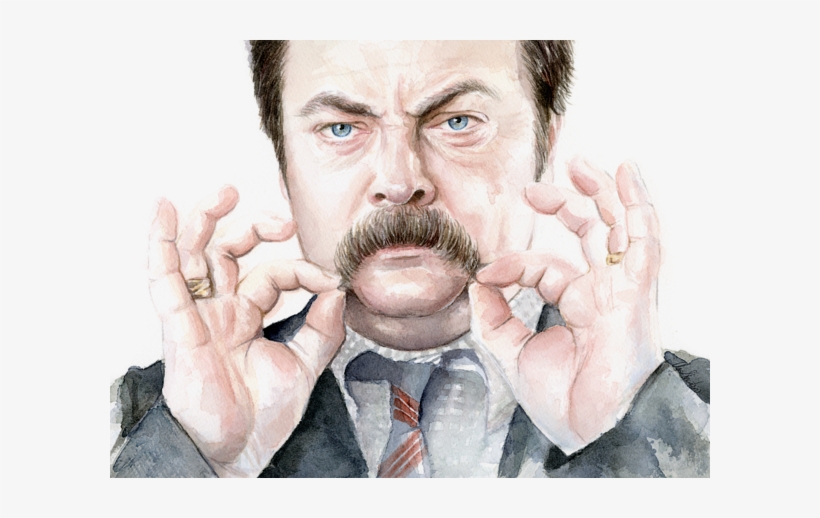 Click And Drag To Re-position The Image, If Desired - Swanson Mustache Metal Print By Olechka, transparent png