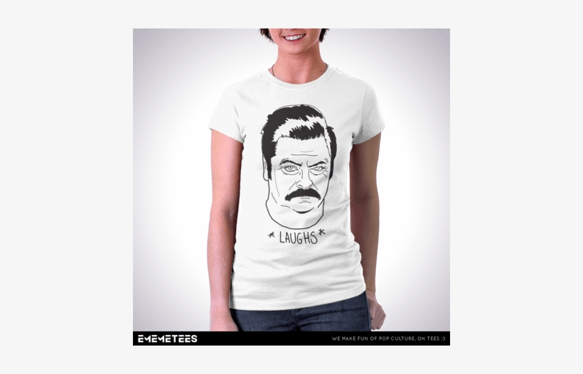 Ron Swanson Laughing - Tricou Casa Moara Fetili, transparent png