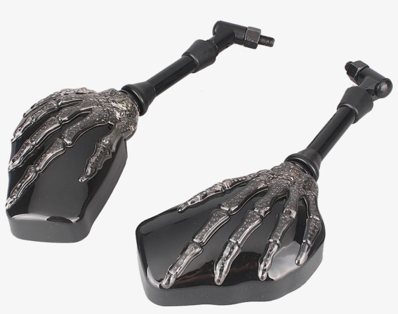 Led Skeleton Side Mirror - Gzyf Motorcycle Universal 10mm Led Turn Signal Skull, transparent png