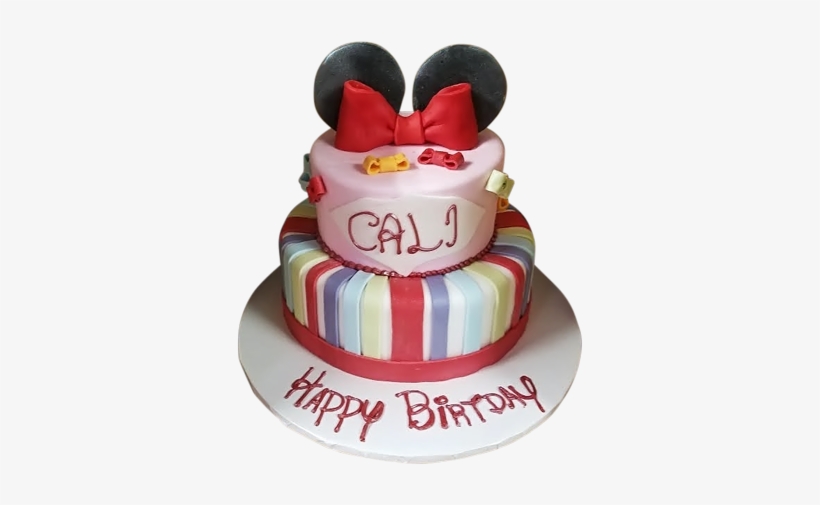 Minnie Mouse Bow Tiered Cake - Minnie Mouse, transparent png