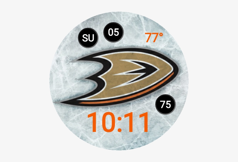 Anaheim Ducks Logo On Ice - Anaheim Ducks Ice Logo, transparent png