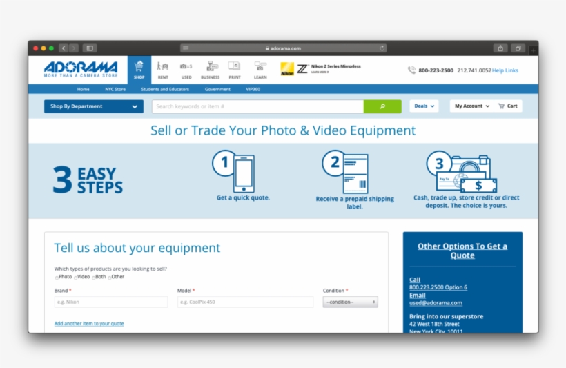 Sell Or Trade Camera Gear On Adorama - Trade, transparent png