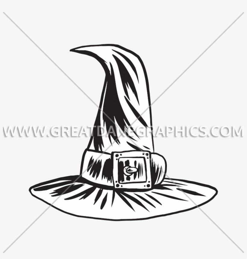 Witch Hat Production Ready Artwork For T Shirt Printing - Printed T-shirt, transparent png