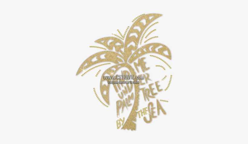 Iss Find Me Under Palm Tree Nailhead Decal - Decal, transparent png